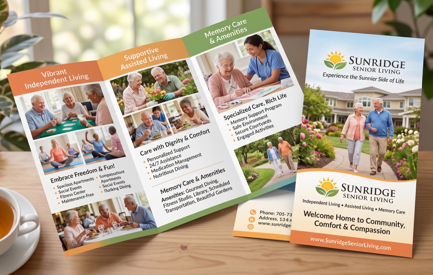 Sunridge Senior Living brochure design
