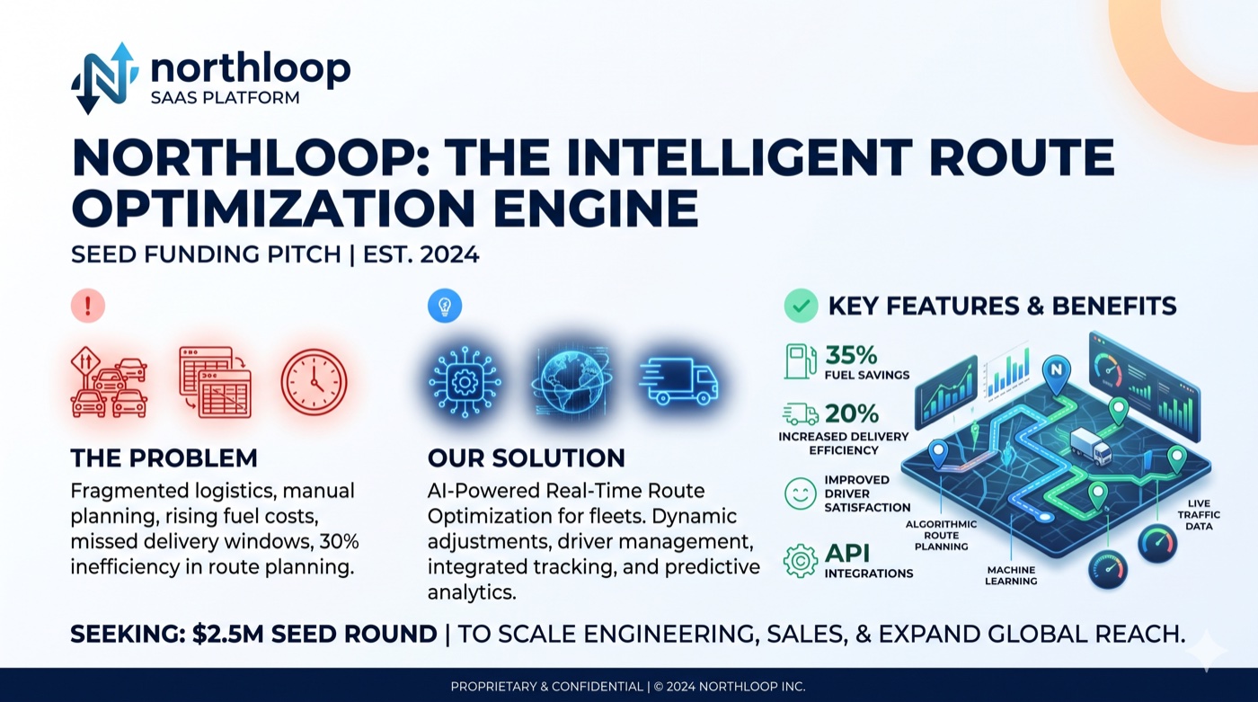 NorthLoop SaaS pitch deck design
